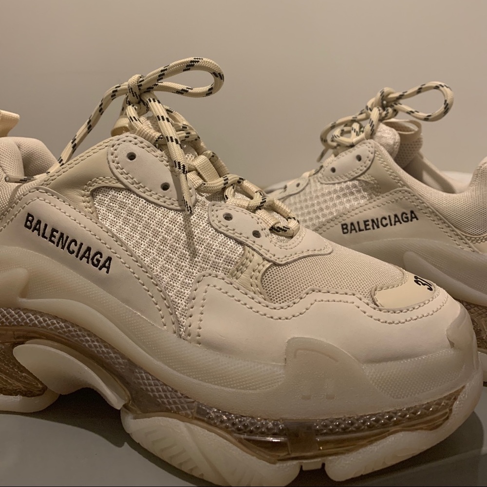 Authentic Balenciaga Triple S Trainers Clear Sole
